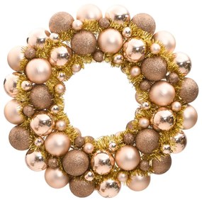 356123 vidaXL Guirlanda de Natal 45 cm poliestireno rosa dourado