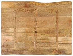 Tampo de mesa c/ borda viva 90x80x2,5 cm mangueira maciça