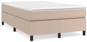 vidaXL Cama boxspring c/ colchão 120x190cm couro artificial cappuccino