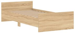 Estrutura cama s/ colchão derivados de madeira carvalho sonoma