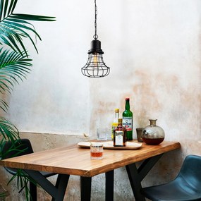 Candeeiro Suspenso GMN-00002 – Preto – 22 cm x 110 cm x 22 cm