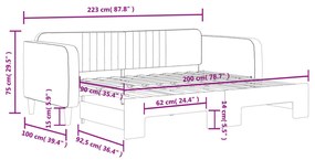 Sofá-cama com gavetão 90x200 cm veludo verde-escuro