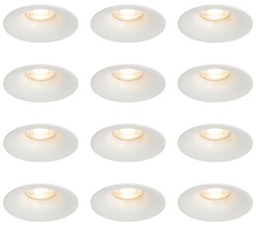 Conjunto de 12 Focos Embutidos Brancos GU10 50mm - Gijs