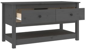 Mesa de centro 102x49x55 cm pinho maciço cinza