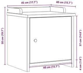 Banco de entrada SANDNES Branco 45x40x50 cm pinho maciço