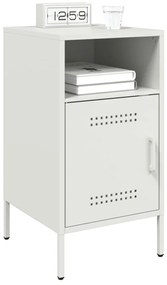 Mesa de cabeceira 36x39x68 cm aço branco