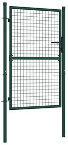 Portão de cerca 100x125 cm aço verde
