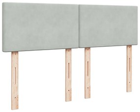 Estrutura de cama otomana com colchão 140x190 cm cinzento claro