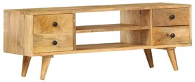 Móvel de TV 110x35x40 cm madeira de mangueira maciça