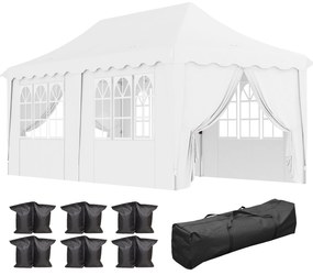 Tenda Dobrável Pop Up Tenda 596x300x315 cm Tenda Dobrável com 6 Parede