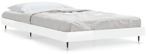 Estrutura cama 90x190 cm derivados de madeira branco brilhante