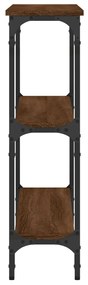 Mesa consola 100x22,5x75 cm derivados madeira carvalho castanho