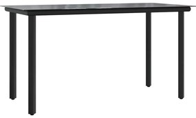 5 pcs conjunto de jantar p/ jardim com almofadões vime PE bege