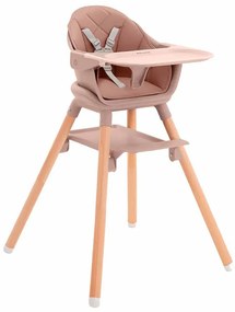 Cadeira refeição bebé 2 em 1 Woody Rosa 2024