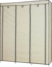 Guarda roupa em tecido 150 x 45 x 175 cm Bege