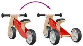 Bicicleta de equilíbrio p/ crianças 2 em 1 vermelho