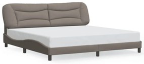 Estrutura de cama com LED sem colchão 200x200 cm tecido