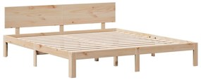 Cama com estante sem colchão 180x200 cm pinho maciço