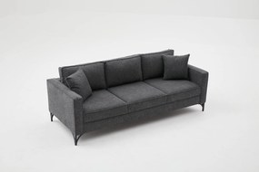 Sofá de 3 Lugares Berlin – Antracite – 220x83x91 cm