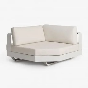 Cadeira De Canto Para Sofá Modular Em Alumínio Yarilo Bouclé Cores Naturais - Sklum