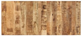 328337 vidaXL Tampo de mesa 140x60x(1,5-1,6) cm madeira de mangueira áspera