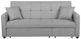 Sofá-cama com 3 lugares em cinzento claro GLOMMA Beliani