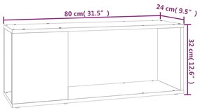 Móvel de TV 80x24x32 cm contraplacado carvalho sonoma