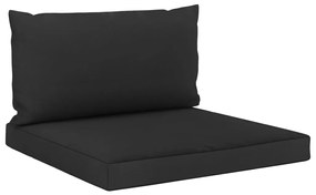 vidaXL Almofadões para sofás de paletes 2 pcs tecido preto