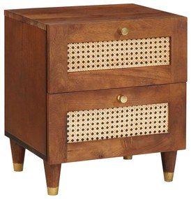 vidaXL Armário de Cabeceira com gaveta Castanho 40 x 33,5 x 46 cm