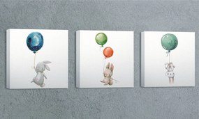 Pintura Decorativa em Tela FAH11 – Multicolor – 30 x 30 cm (3 Peças)