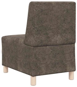 Poltrona em camurça artificial 55 cm cinza-escuro