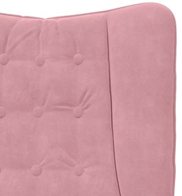 Cadeira Relaxante vidaXL Veludo Rosa