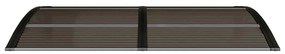 Toldo de porta 150x75 cm policarbonato preto