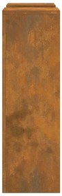 Suportes para Plantas ao Ar Livre Pilar 2 pcs 24x24x75 cm Aço Envelhec