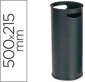 Porta Guarda-chuvas Sie Metálico com Pegas Preto 500 X 215 mm