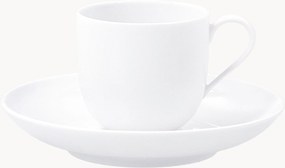 Chávenas de café expresso de porcelana artesanais com pires Urbino, conjunto de 2