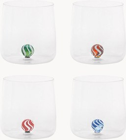 Copos em vidro borossilicato artesanais Bilia Candy, conjunto de 4