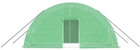 Estufa com estrutura de aço 12 m² 6x2x2,85 m verde