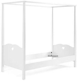 Cama Infantil AMORI Canopy90x200 cm + Estrado BRANCO