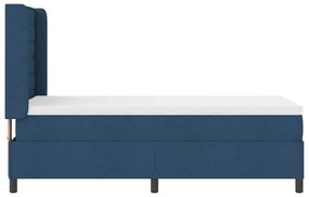 Cama Box com Colchão Azul 100x200 cm em Tecido