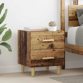 vidaXL Armário de cama com gaveta Madeira antiga 40 x 35 x 47,5 cm