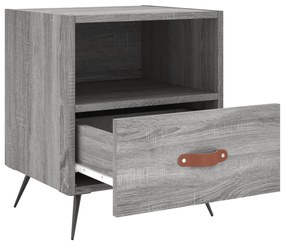Mesas de cabeceira 2 pcs derivados de madeira sonoma cinza