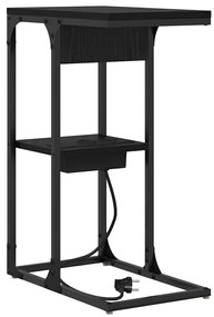 Mesa-de-cabeceira Carvalho Preto 41.5 x 26 x 60.5 cm