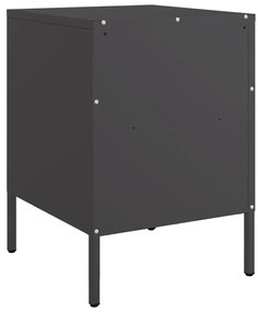 Mesas de cabeceira 2 pcs 36x39x50,5cm aço preto