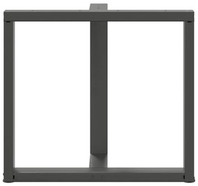 Pés para mesa de jantar em forma de T, 2 peças, antracite, 70x35x(72-7