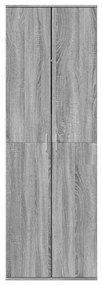Aparador alto 60x35x180 cm derivados de madeira cinzento sonoma