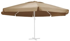 vidaXL Tecido substituição p/ guarda-sol 610 cm cinzento-acastanhado