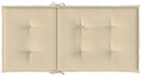 Almofadões lombares p/ cadeiras de jardim 6pcs oxford bege