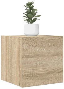 Móveis de TV de parede 2 pcs 30,5x30x30 cm carvalho sonoma