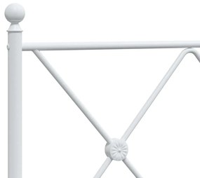 Cabeceira de cama 137 cm metal branco